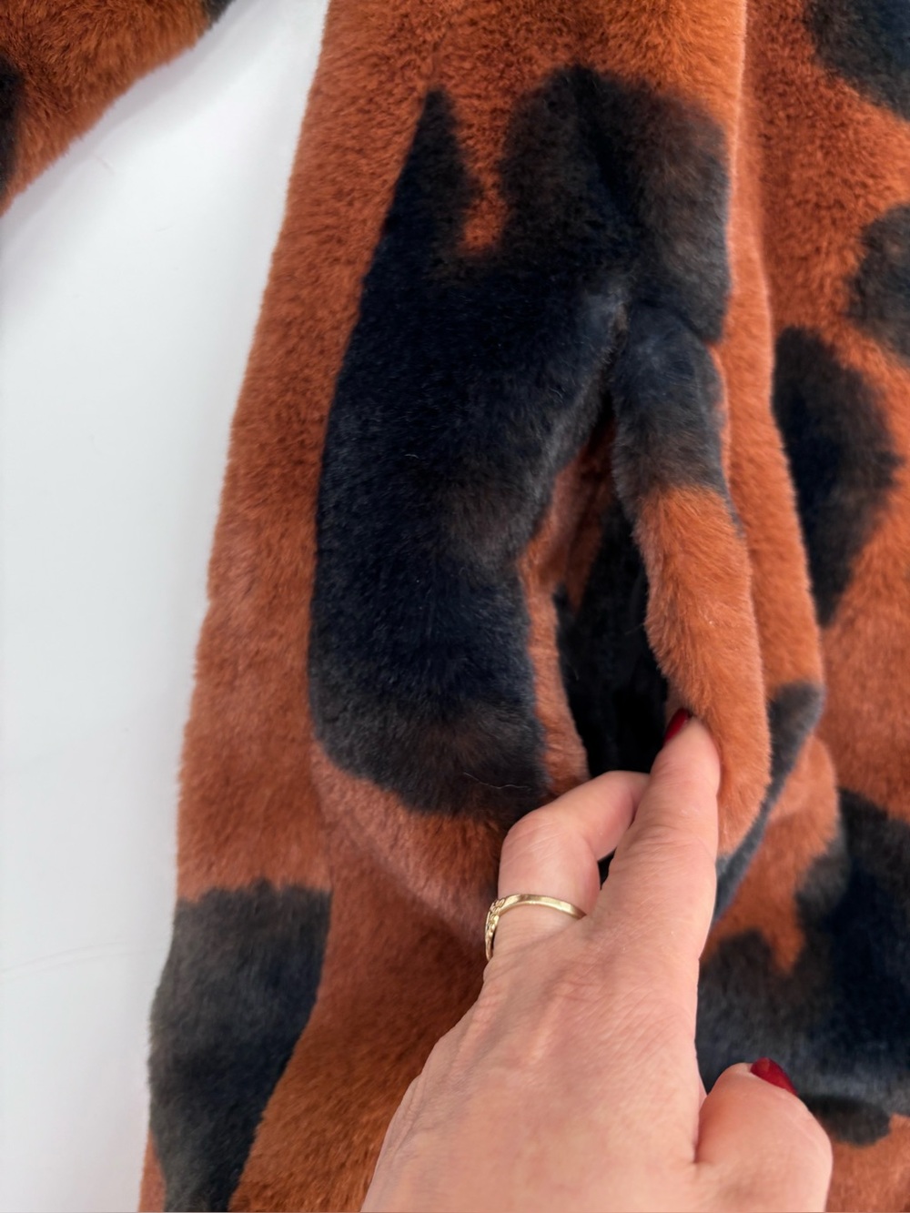 Stoosh Rust and Black Leopard Teddy Coat - Picture 9 of 11